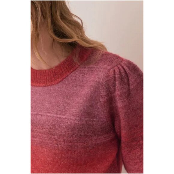 Marine Layer | Ayla Ombré Stripe Puff Sleeve Sweater - Picture 5 of 14